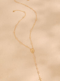 Rosary Cross Dangle Necklace Detail 4 - ALTAR'D STATE KIDS