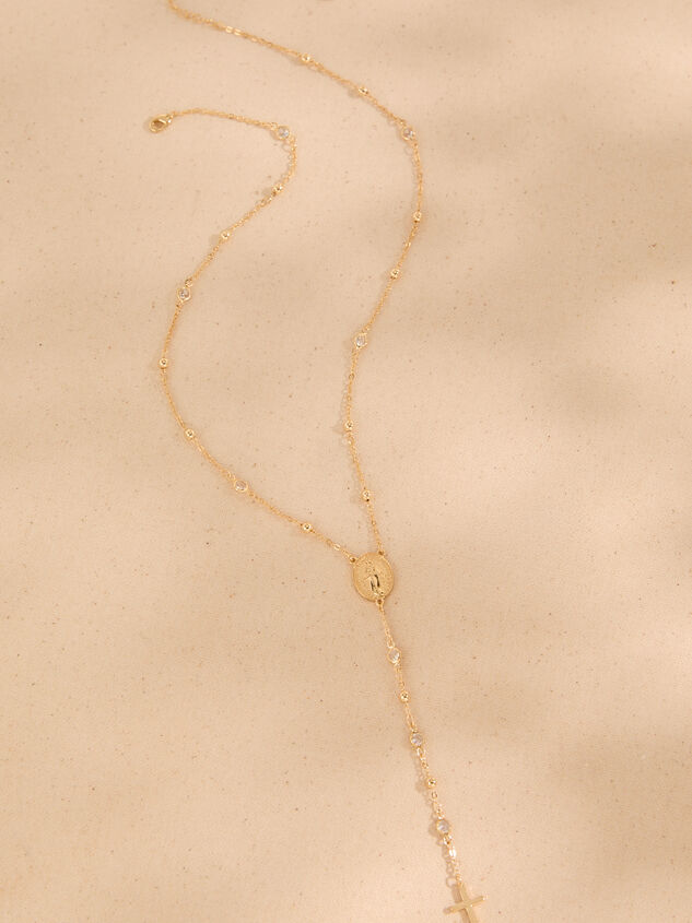 Rosary Cross Dangle Necklace Detail 4 - ALTAR'D STATE KIDS