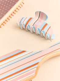 Multi Stripe Claw Clip Detail 2 - AS Kids