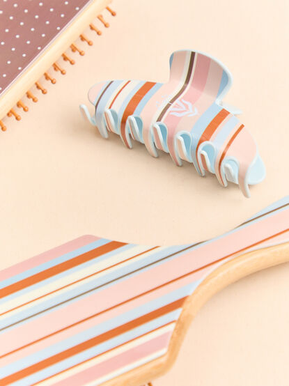 Multi Stripe Claw Clip - AS Kids