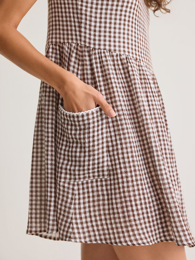 Kylie Gingham Mama Dress Detail 5 - AS Kids