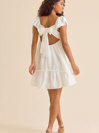 Gianna Flutter Sleeve Linen Tie Back Dress Detail 2 - ALTAR'D STATE KIDS