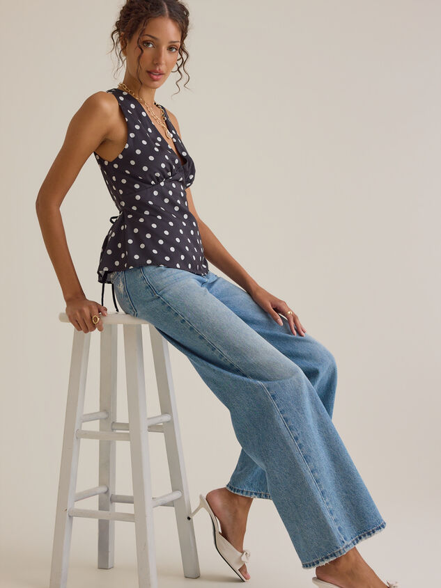 Brianna Dot Satin Tank Detail 3 - AS Kids