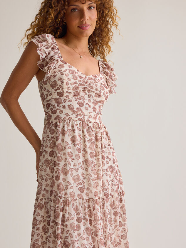 Julie Adeline Floral Ruffle Maxi Dress Detail 2 - AS Kids