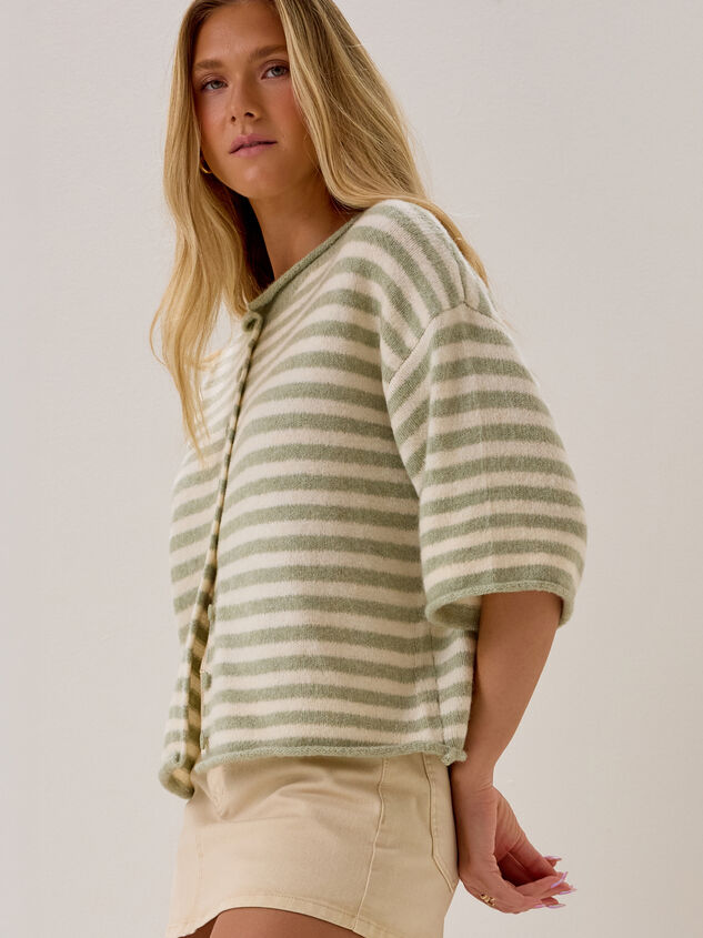 Cassady Striped Cardigan Detail 2 - AS Kids
