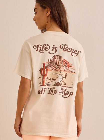 Life is Better Off the Map Oversized Tee - AS Kids