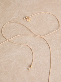 Blythe Long Wooden and Gold Statement Necklace Detail 3 - AS Kids
