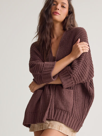 Olivia Chenille Open Front Cardigan - AS Kids