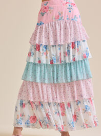 Brea Floral Ruffle Maxi Skirt Detail 3 - ALTAR'D STATE KIDS