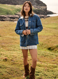 Cambria Plaid Trim Utility Jacket - AS Kids