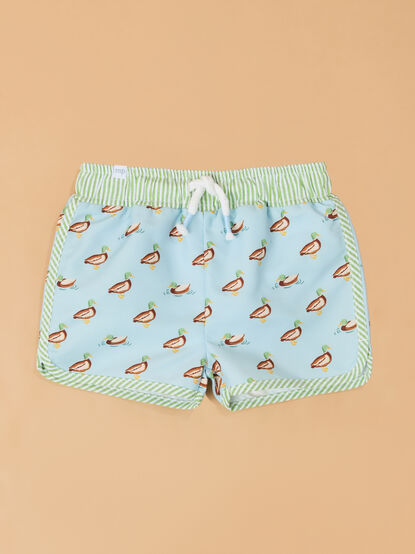 Dexter Duck Swim Trunks by Mudpie - AS Kids