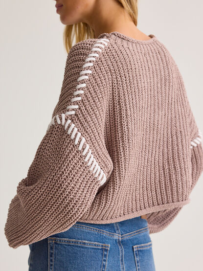 Violetta Whipstitch Pullover Sweater - AS Kids