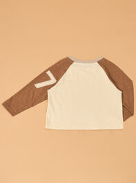 Dirt Never Hurt Raglan Tee Detail 3 - AS Kids