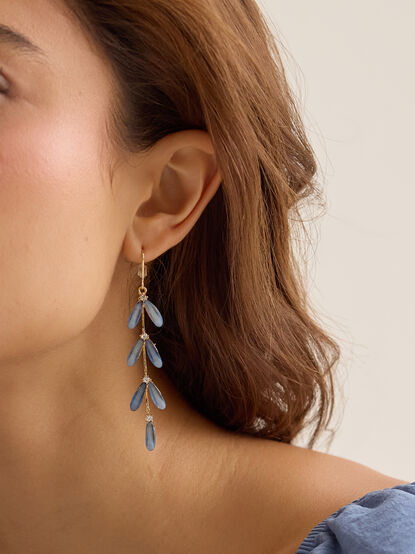 Resin Leaf Dangle Earrings - AS Kids