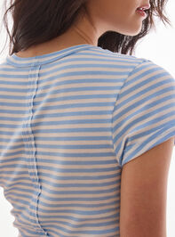 Balanced Stripe Baby Tee Detail 5 - ALTAR'D STATE KIDS