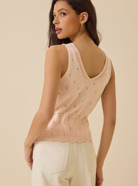 Lynn Pointelle Button Tie Tank Detail 4 - ALTAR'D STATE KIDS