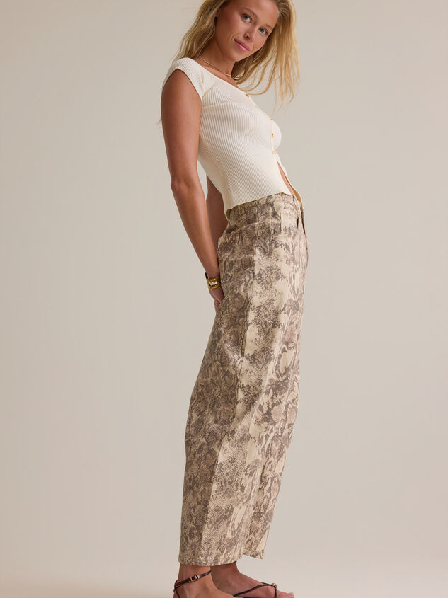 Josie Snake Skin Barrel Pant Detail 4 - AS Kids