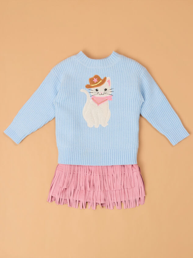 Cowgirl Cat Sweater Dress Set - AS Kids