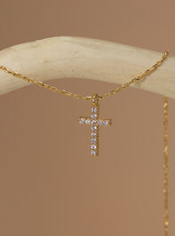 18K Gold Dipped Cross Charm Necklace - ALTAR'D STATE KIDS