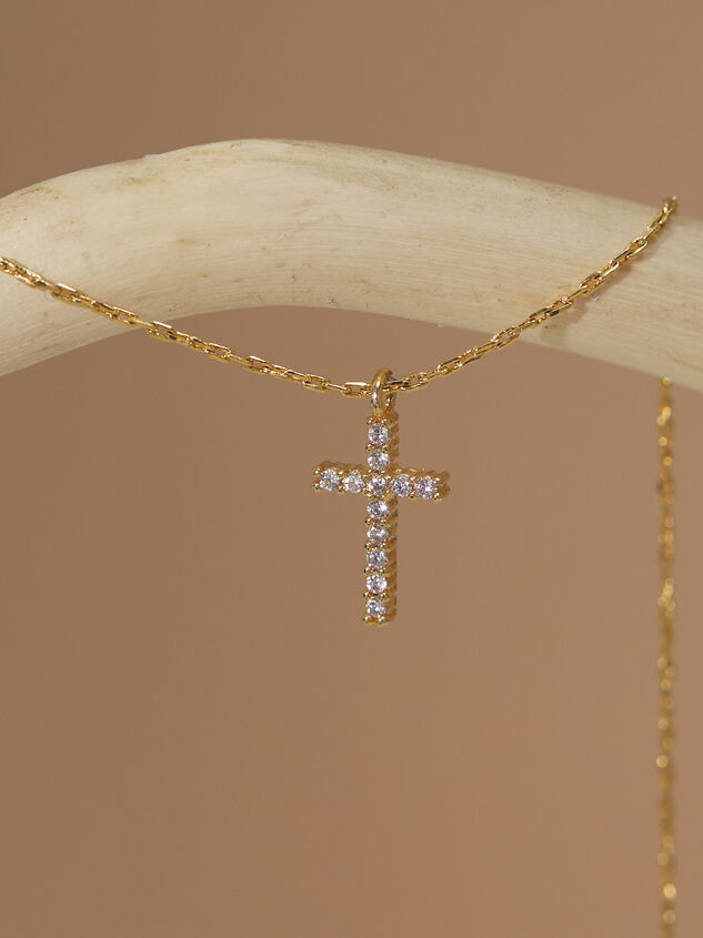 18K Gold Dipped Cross Charm Necklace - ALTAR'D STATE KIDS