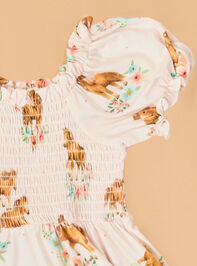 Penelope Pink Pony Smocked Twirl Dress Detail 2 - ALTAR'D STATE KIDS