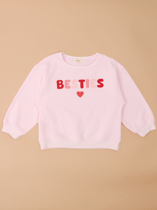 My Bestie Girls Crewneck Detail 2 - ALTAR'D STATE KIDS