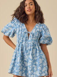 Evie Puff Sleeve Denim Romper Detail 3 - ALTAR'D STATE KIDS