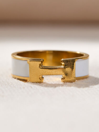 Stainless Steel H Enamel Ring - ALTAR'D STATE KIDS