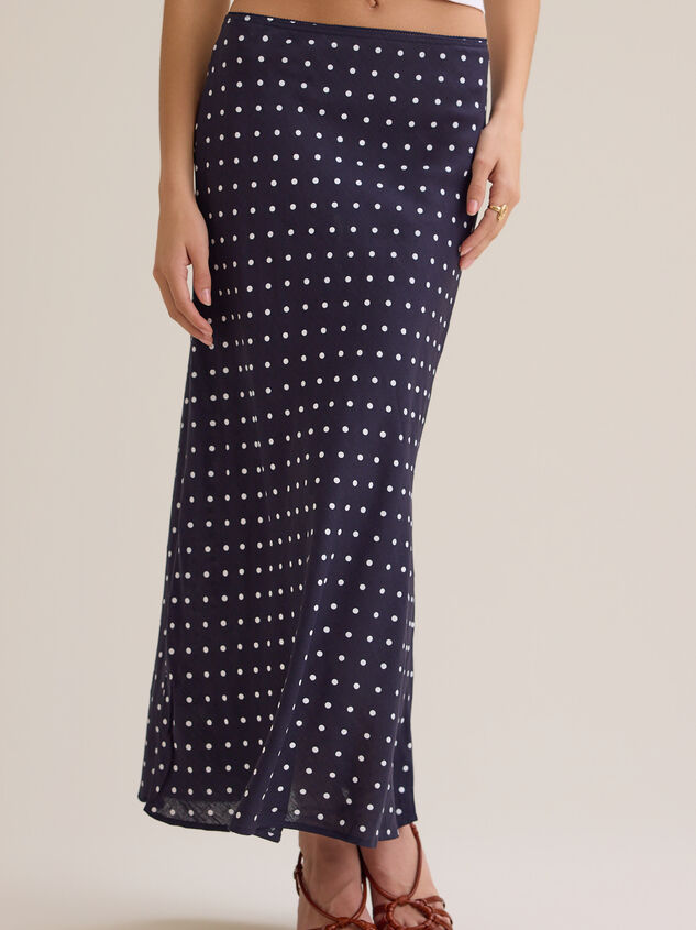 Elodie Polka Dot Linen Maxi Skirt Detail 4 - ALTAR'D STATE KIDS
