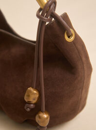 Mini Gold Suede Bag Detail 2 - AS Kids