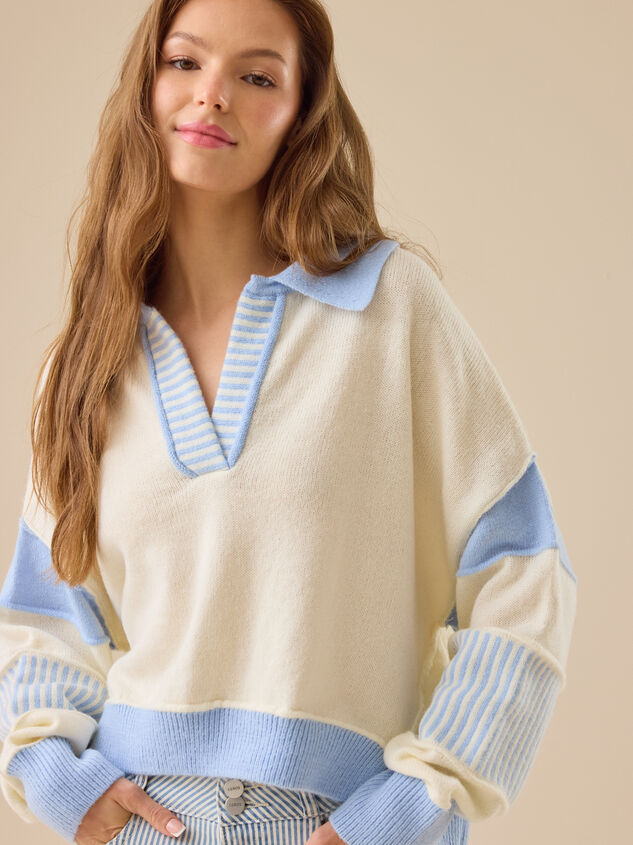 Beth Crop Mixed Media Pullover Detail 2 - ALTAR'D STATE KIDS