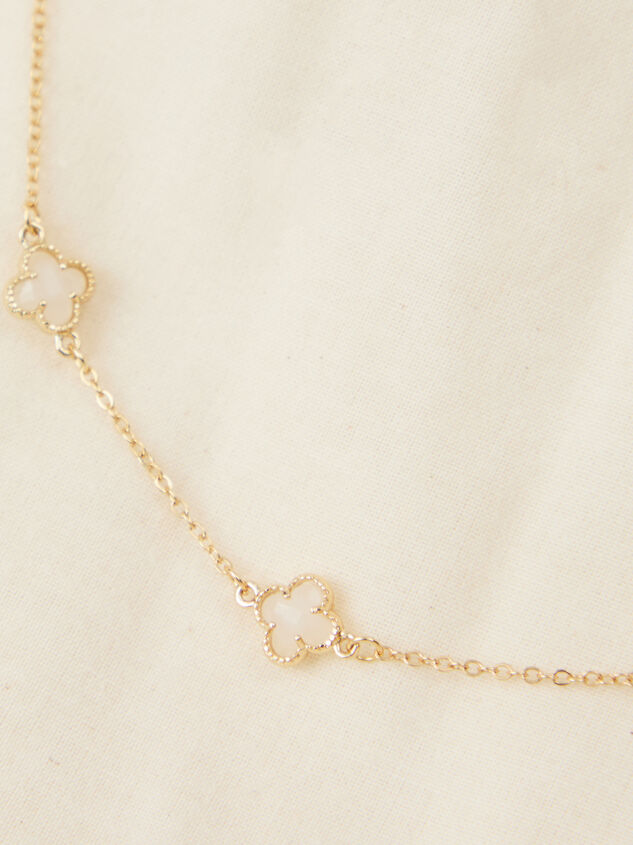 Crystal Clover Chain Necklace Detail 3 - ALTAR'D STATE KIDS
