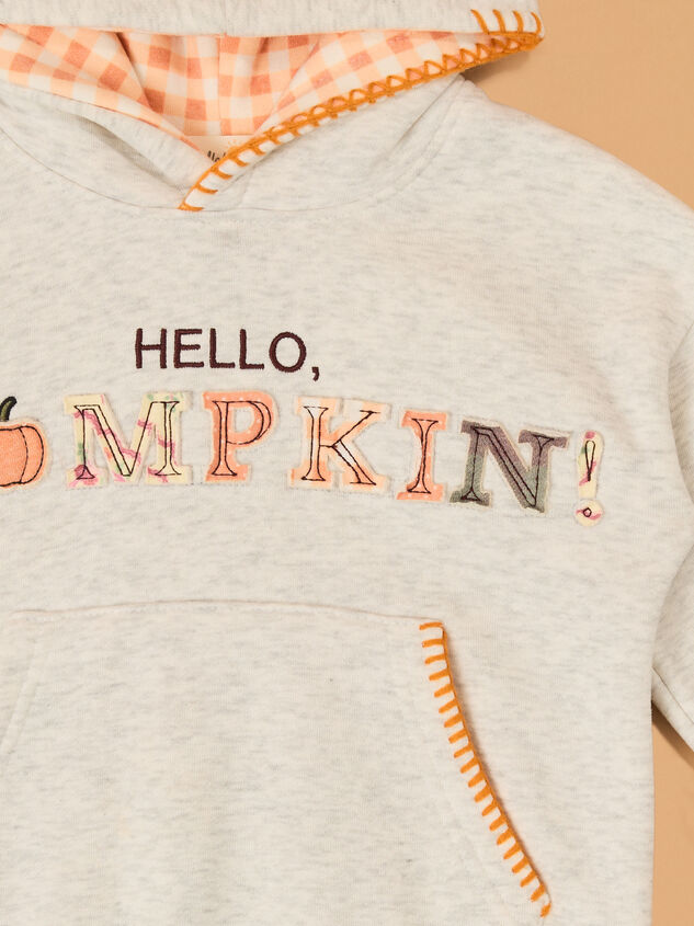 Hello Pumpkin Toddler Hoodie Detail 3 - AS Kids
