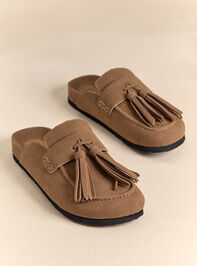Ariana Tassel Suede Slide - AS Kids
