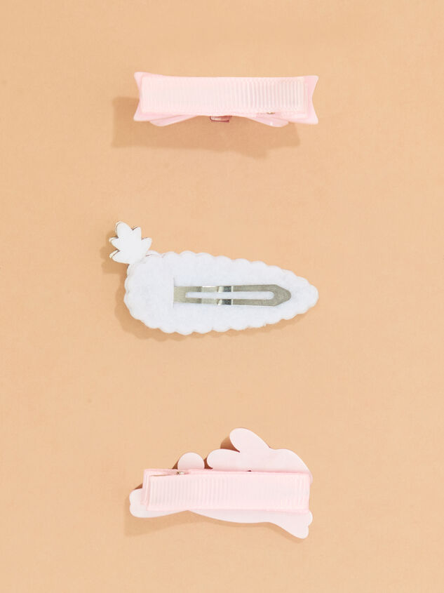 3-Piece Easter Hair Clip Set by Mudpie Detail 3 - ALTAR'D STATE KIDS