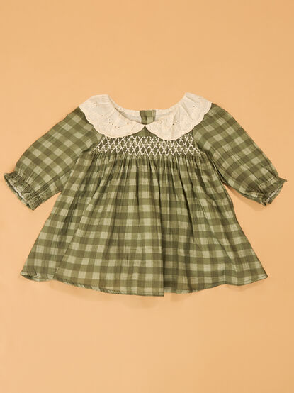 Haven Peter Pan Gingham Toddler Dress - AS Kids