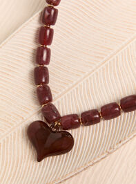 Statement Resin Bubble Heart Necklace Detail 2 - AS Kids