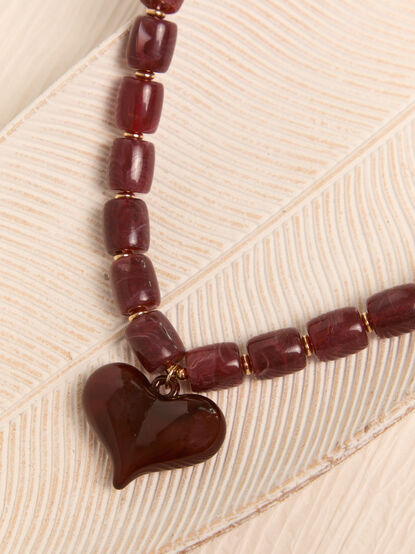 Statement Resin Bubble Heart Necklace - AS Kids
