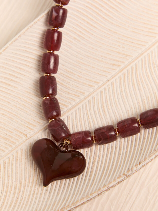 Statement Resin Bubble Heart Necklace Detail 2 - AS Kids