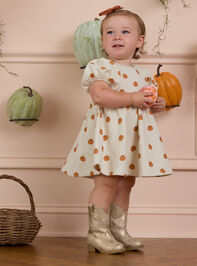 Sweet Squash Puff Sleeve Baby Dress - AS Kids