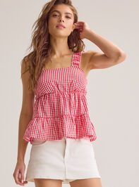 Kelly Gingham Babydoll Tank Detail 3 - ALTAR'D STATE KIDS