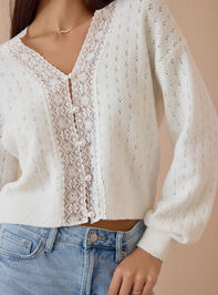 Cosette Lace Pointelle Cardigan Detail 2 - AS Kids