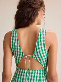 Brinley Gingham Mini Dress Detail 6 - AS Kids