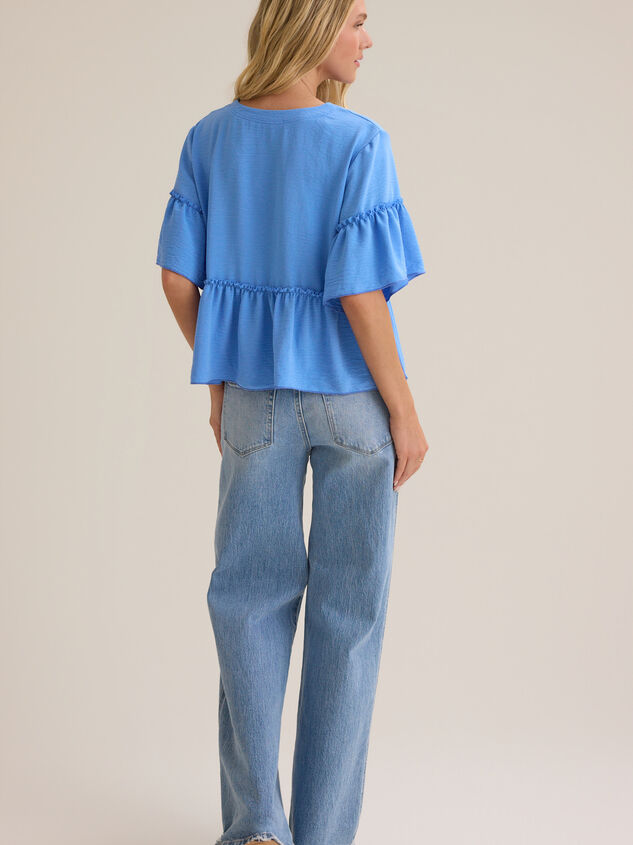 Jackie Ruffle Sleeve Top Detail 4 - AS Kids