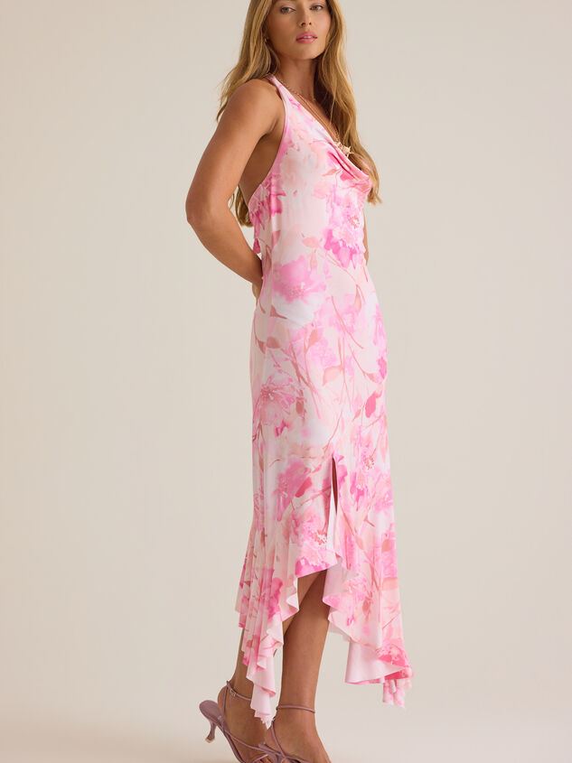 Silver Cowlneck Maxi Dress Detail 5 - ALTAR'D STATE KIDS