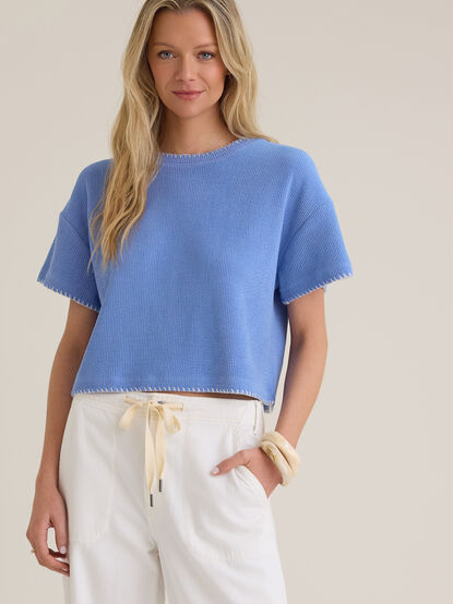 Makenzie Ribbed Whipstitch Top - AS Kids