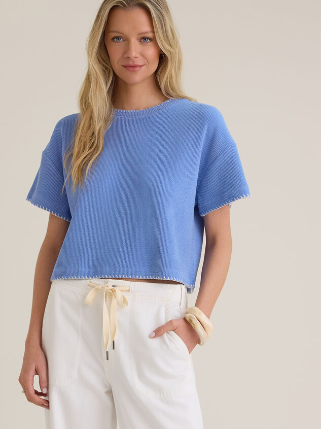 Makenzie Ribbed Whipstitch Top Detail 2 - AS Kids