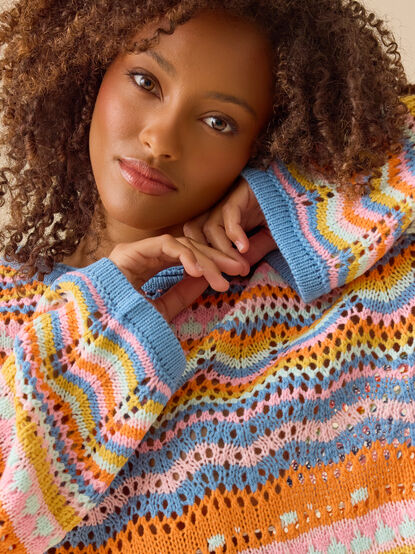 Keily Bright Stripe Sweater - ALTAR'D STATE KIDS