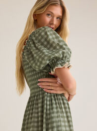Haven Gingham Midi Mama Dress Detail 4 - AS Kids