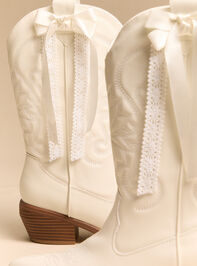 Leila Bow Western Boots Detail 2 - AS Kids